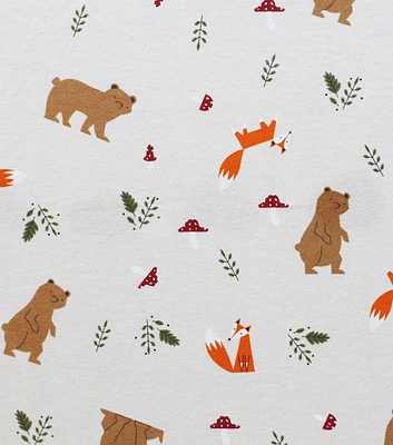 POP! Super Snuggle Fall Woodland Animal Flannel Fabric