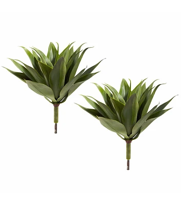 Nearly Natural 17" Agave Succulent Plants 2ct