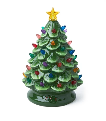 10" LED Ceramic Green Christmas Tree by Place & Time