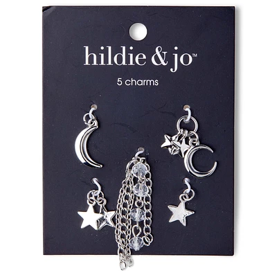 5ct Silver Moon & Star Charms by hildie & jo