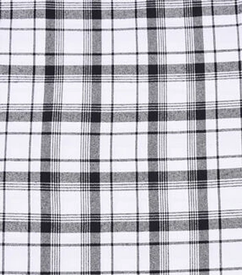 Plaid Brushed Cotton Shirting Fabric