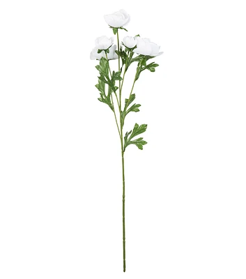 27" White Ranunculus Stem by Bloom Room