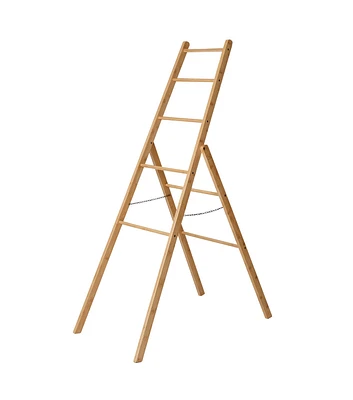 Honey Can Do 20.5" x 63" Natural Bamboo Folding Ladder Rack