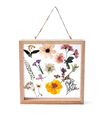 8"  Pressed Flowers Wood Wall Art by Place & Time