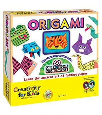 Creativity For Kids 60 Sheet Super Bright Neon Origami Paper Craft Kit