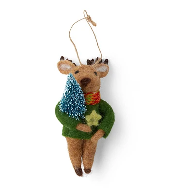 6" Christmas Dapper Sweater Reindeer With Star Ornament by Place & Time