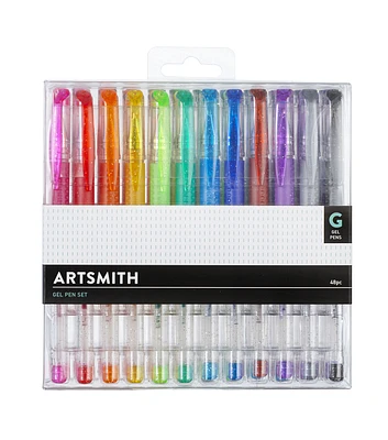 48ct Multi Color Glitter Gel Pens by Artsmith