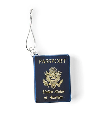 4" Christmas Passport Glass Ornament by Place & Time