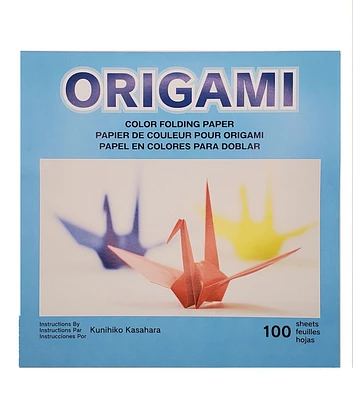 Aitoh Origami, 5 7/8” x 5 7/8” pack of 100 with 16 colors & instructions