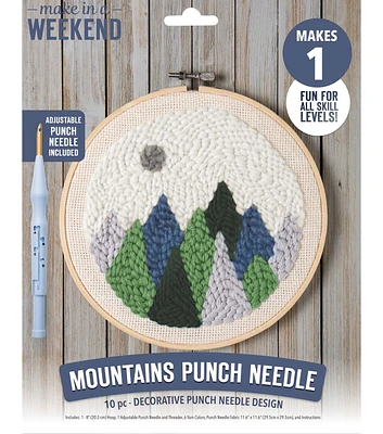 Leisure Arts 12" Mountains Punch Needle Kit