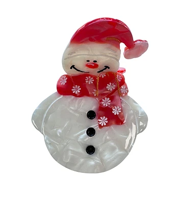 2.5" Christmas Snowman Hair Claw Clip by hildie & jo