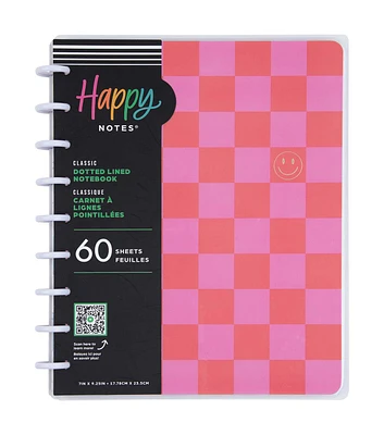 Happy Planner 60 Sheet Checkered Brights Dotted Lined Classic Notebook