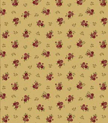 Springs Creative Ditsy Roses on Tan Premium Cotton Fabric