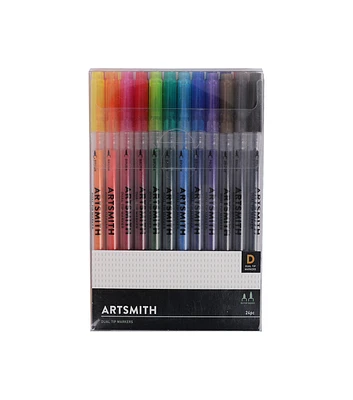 24ct Dual Tip Brush Markers by Artsmith