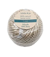 1mm x 66yds Natural Hemp Twine by hildie & jo