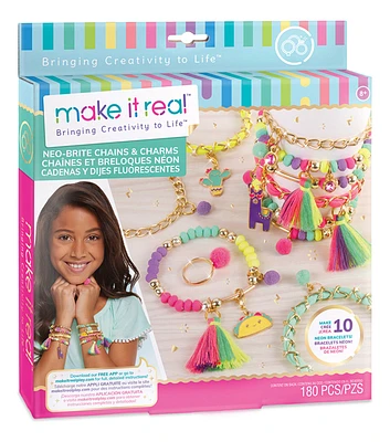 Make It Real 180pc Neobrite Chains & Charms Bracelet Kit