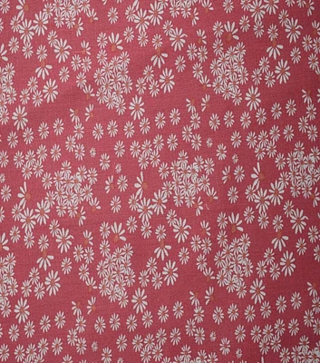 Scattered Floral on Coral Quilt Cotton Fabric by Quilter's Showcase