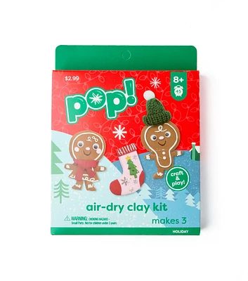 3ct Christmas Gingerbread Air Dry Clay Kit by POP!