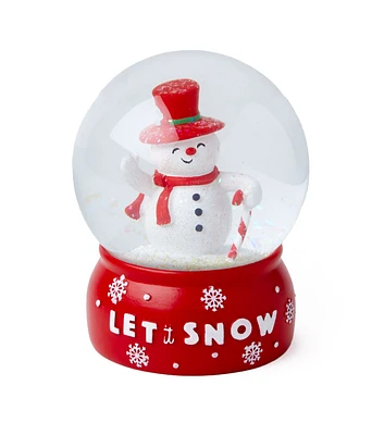 5" Christmas Snowman Let It Snow Snowglobe by Place & Time