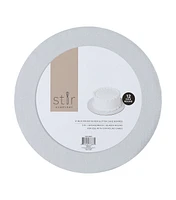 12" Metallic Silver Round Glitter Cake Boards 3pk by STIR