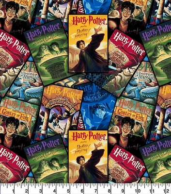 Harry Potter Book Cover Stack Cotton Fabric