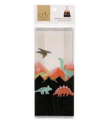 4" x 9.5" Dinosaur Cellophane Treat Bags 20pk by STIR