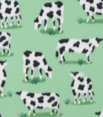 Standing Cows on Blizzard Fleece Fabric