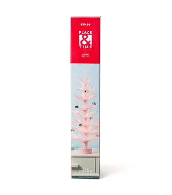 24" Pink Mini Christmas Tree by Place & Time