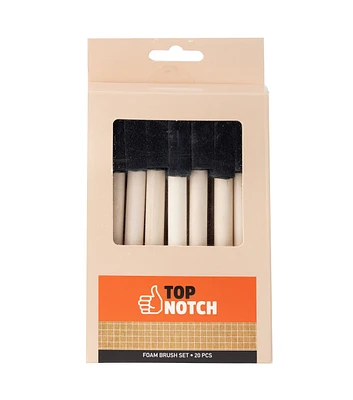 1" Foam Brushes 20pk by Top Notch