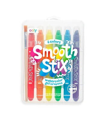 OOLY 6ct Multicolor Smooth Stix Watercolor Gel Crayons