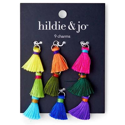 9ct Rainbow Tassel Charms by hildie & jo