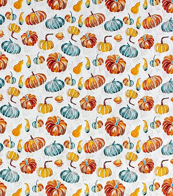 Pumpkins & Gourds Harvest Cotton Fabric