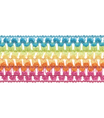 Simplicity 6 row Stretch Band Trim 2'' Rainbow