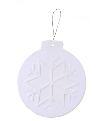 5" Christmas Snowflake Ceramic Bulb Ornament by Place & Time