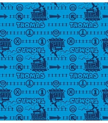 Thomas the Tank Engine Logo on Cotton Fabric