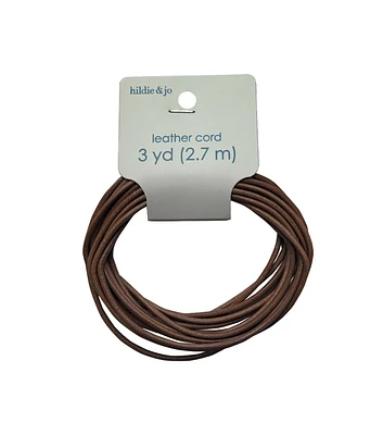 2mm Brown Leather Cording by hildie & jo