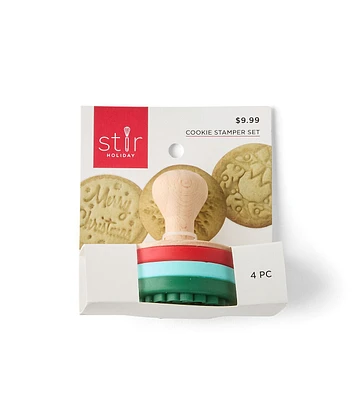 4pc Christmas Cookie Stamper by STIR