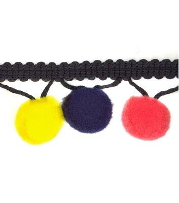 Simplicity Pom Pom Fringe Trim 1'' Multi Bright