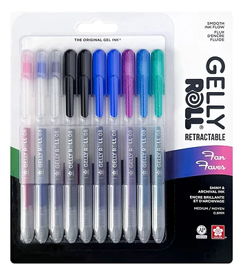 Sakura 10ct Gelly Roll Medium 08 Point Retractable Gel Pens