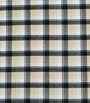 Eddie Bauer Neutral Check Brushed Plaid Shirting Fabric