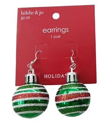 2.5" Christmas Statement Ornament Earrings by hildie & jo