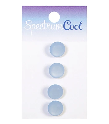 Spectrum Cool 7/16" Light Blue Shank Buttons 4pk