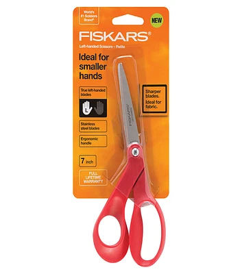 Fiskars Premier 7" Bent Scissors Red Left Handed