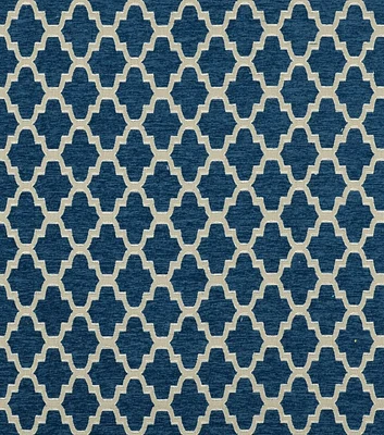 Covington Upholstery Fabric 58" Trellis Walk Indigo 593