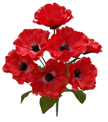 18" Red Poppy Bush by Bloom Room