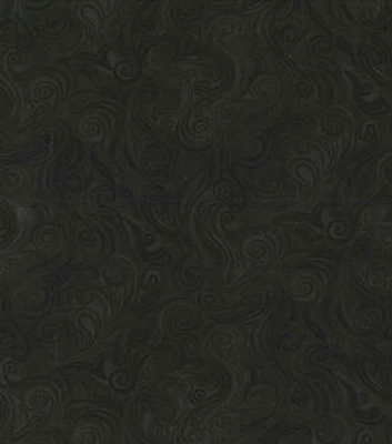 Bold Black Swirls Cotton Fabric by Keepsake Calico