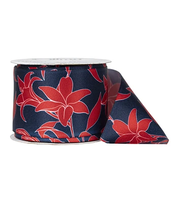 Offray 2.25" x 9' Coral Flower Satin Ribbon