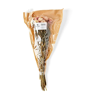 24" Pink Dried Strawflower Bouquet by Bloom Room