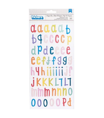 American Crafts Thicker Stickers Rainbow Alphabet