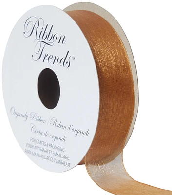 Ribbon Trends Organdy Ribbon 7/8'' Gold Solid